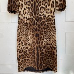 Dolce & Gabbana Leopard Ruched Dress 40