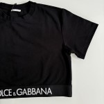 Dolce & Gabbana Girls Logo Band T-Shirt in Black 10